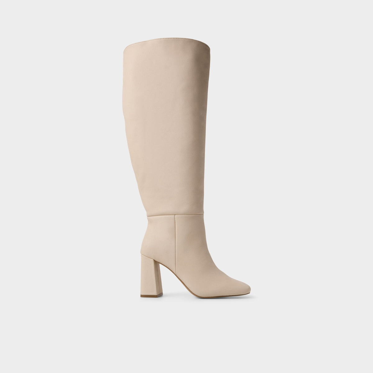 Helana in Wc Cream - Knee-high boot Block heel