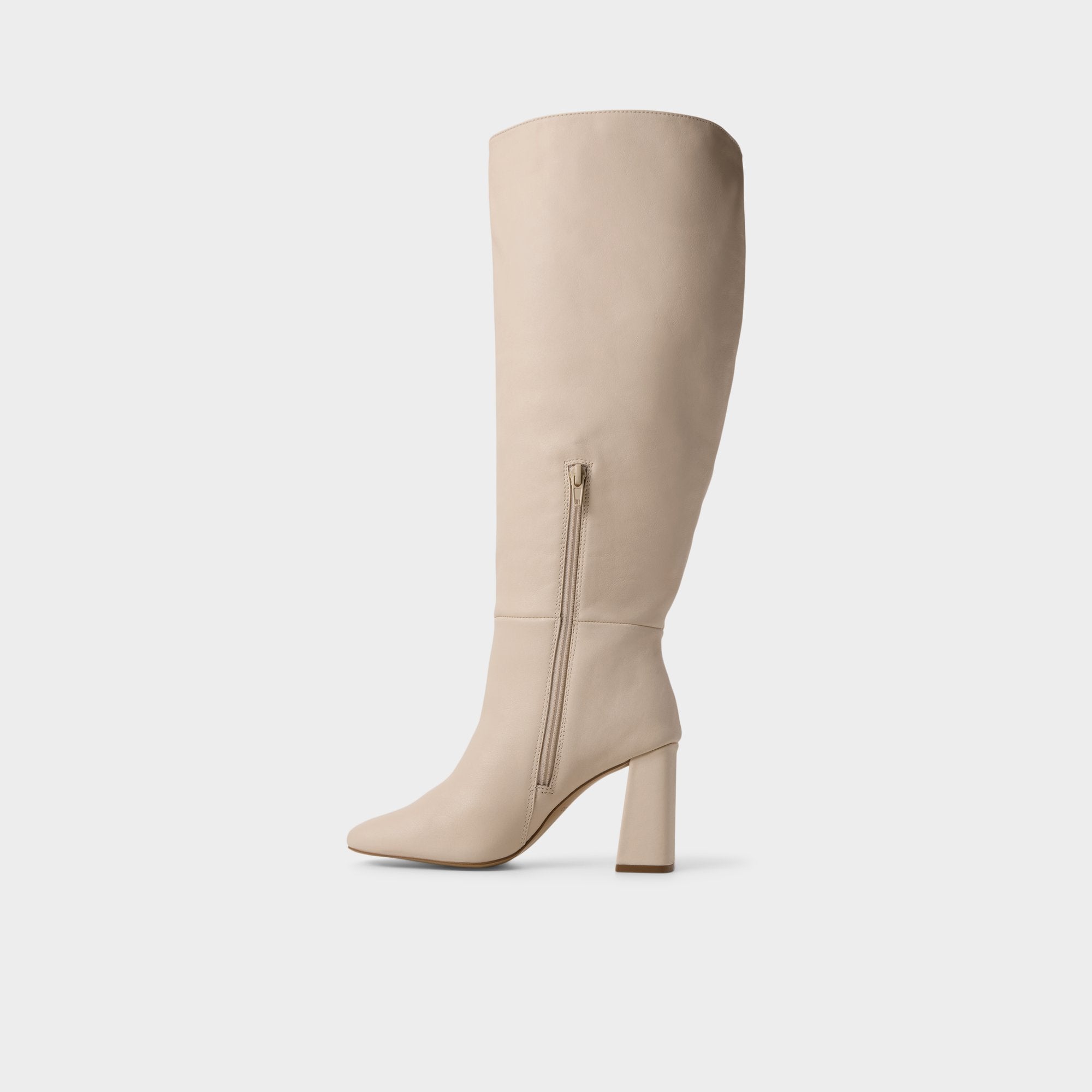 Helana in Wc Cream - Knee-high boot Block heel
