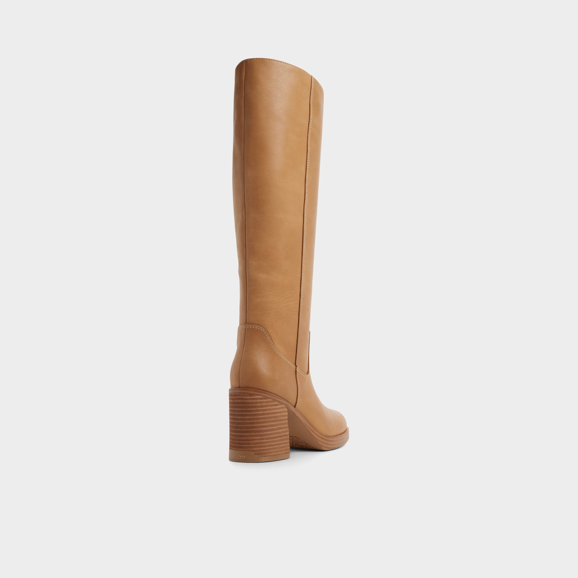 Platform Juny in Light Brown - Knee-high boot