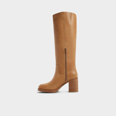 Platform Juny in Light Brown - Knee-high boot