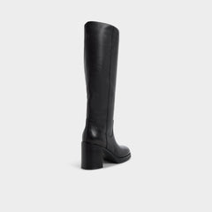 Juny in Black - Knee-high boot Platform