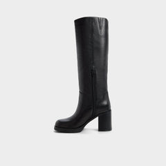 Juny in Black - Knee-high boot Platform