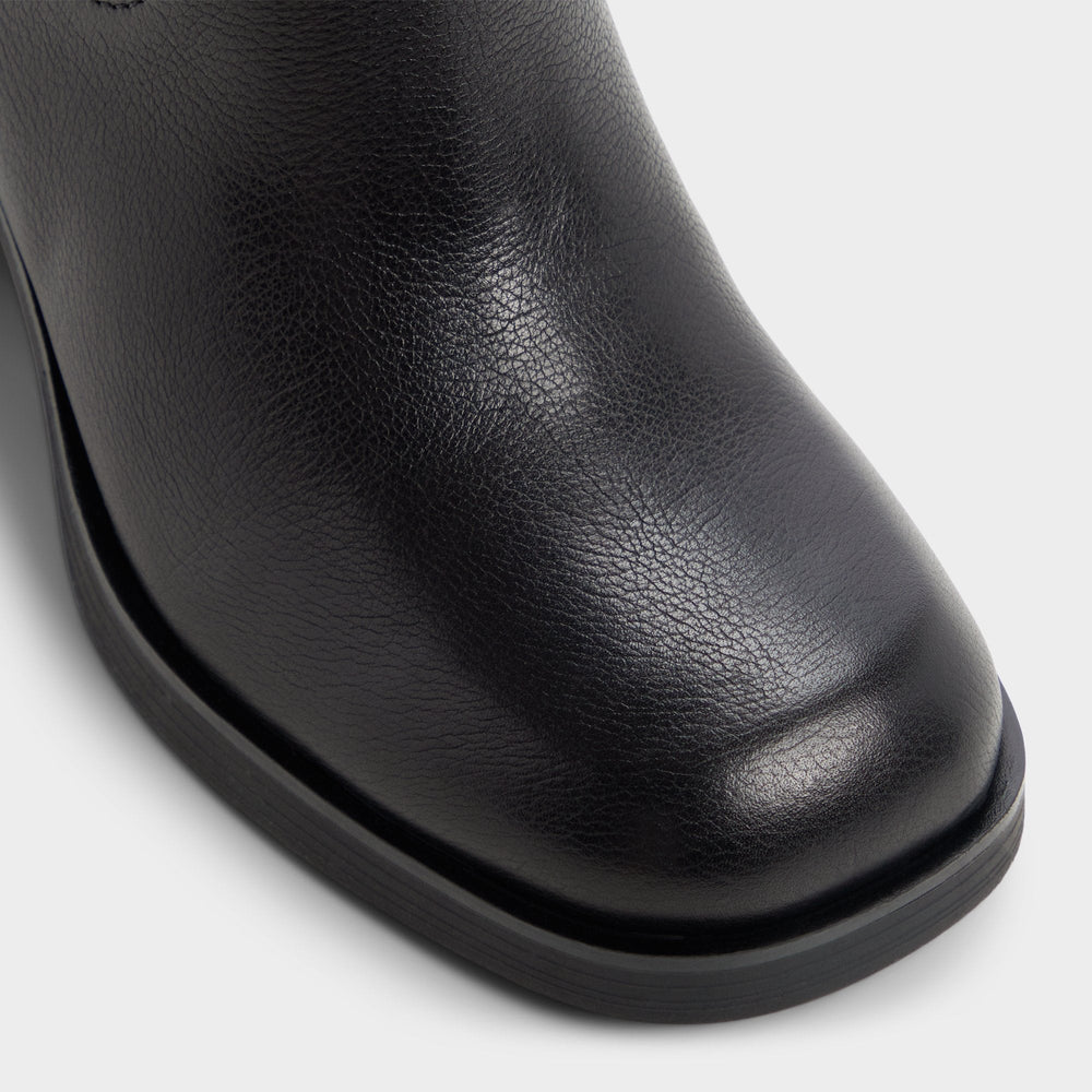 Juny in Black - Knee-high boot Platform