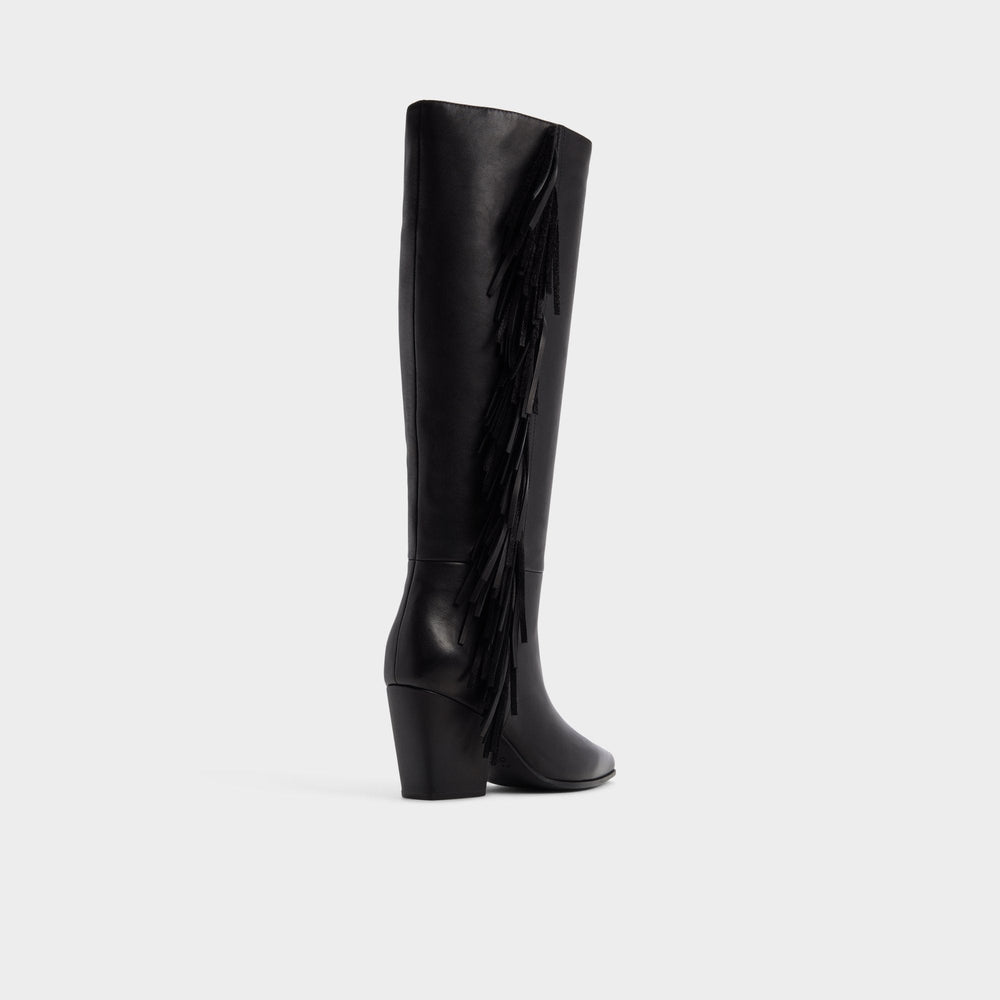 Block heel Kaelya in Black - Knee-high boot