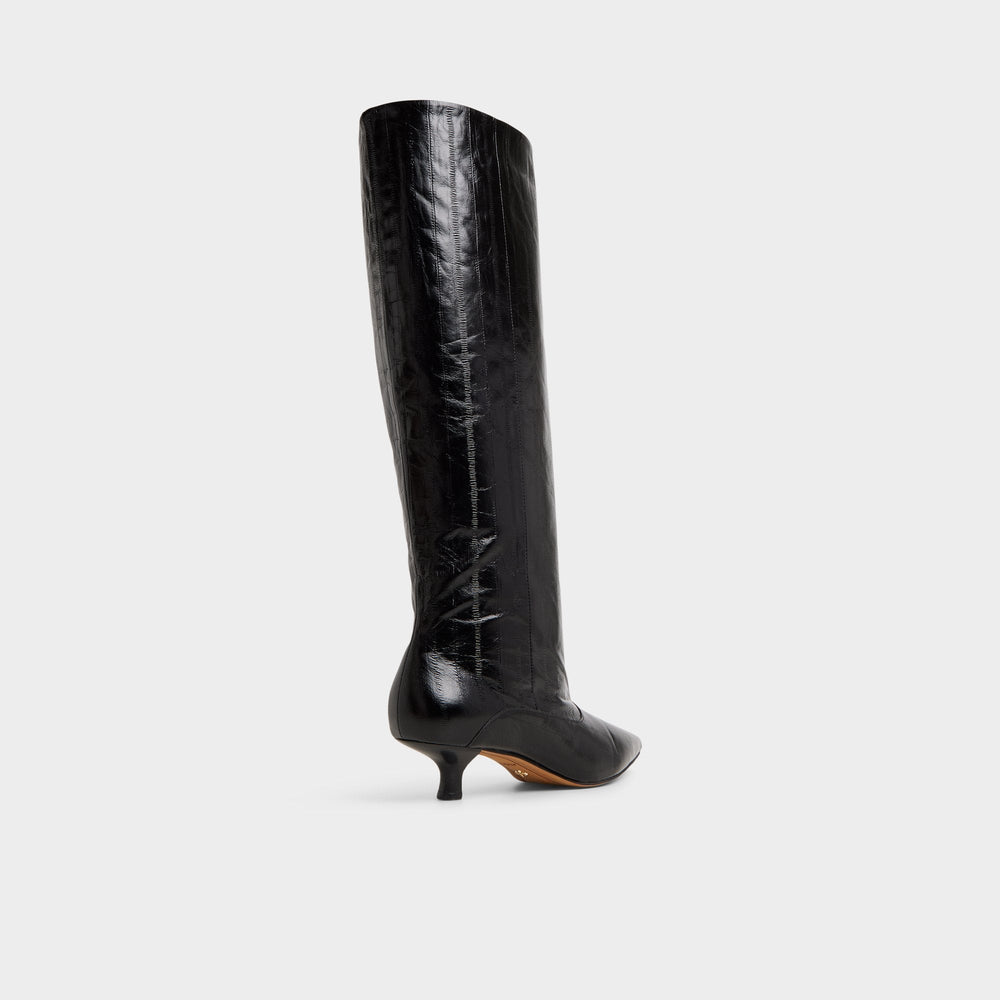 Kitten heel Everose in Black - Knee-high boot