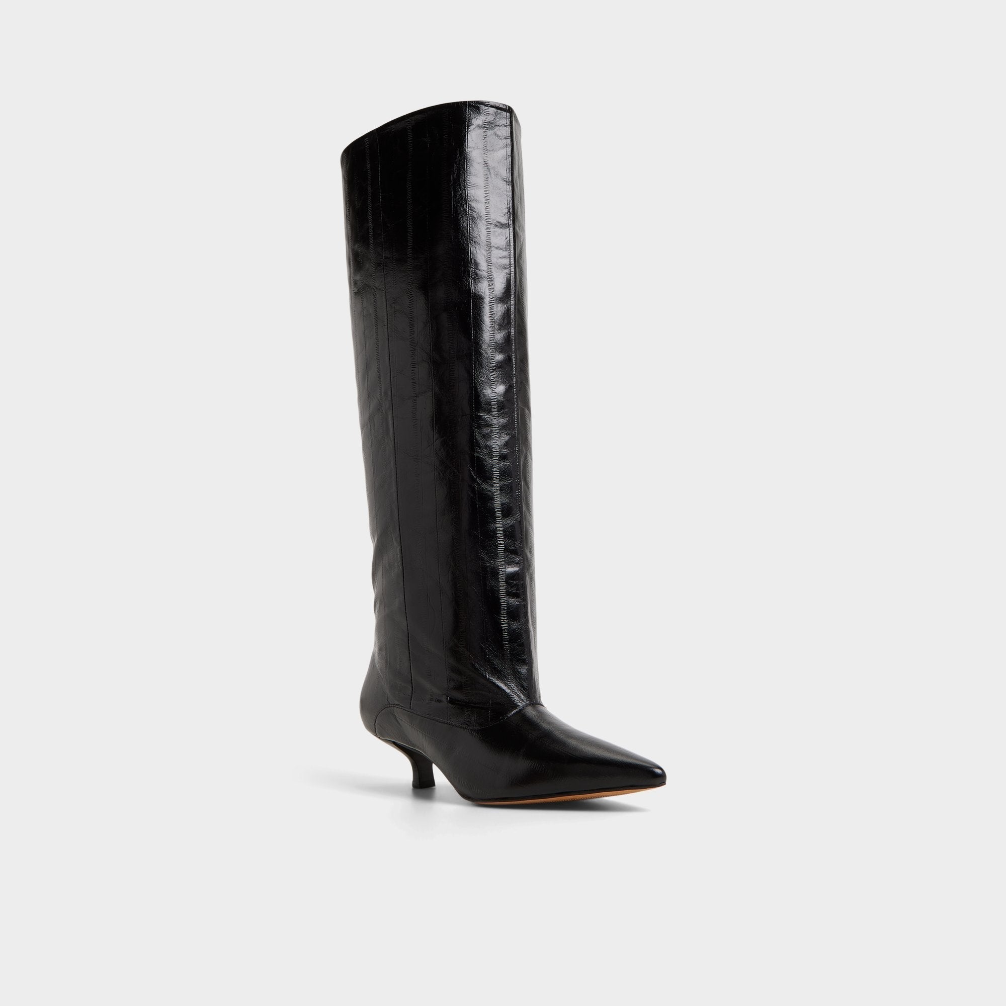 Kitten heel Everose in Black - Knee-high boot