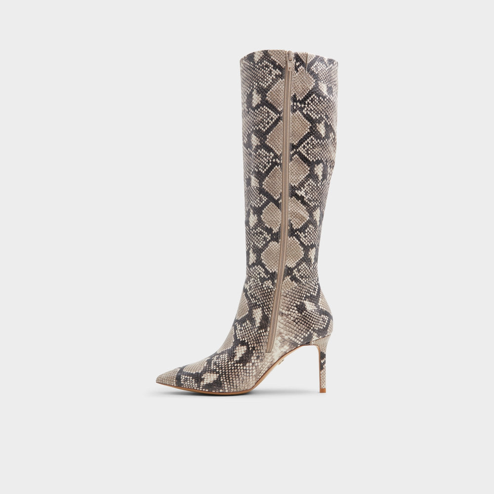 Stiletto heel Laroche Beige Overflow Women's Tall Boots - Knee-high boot