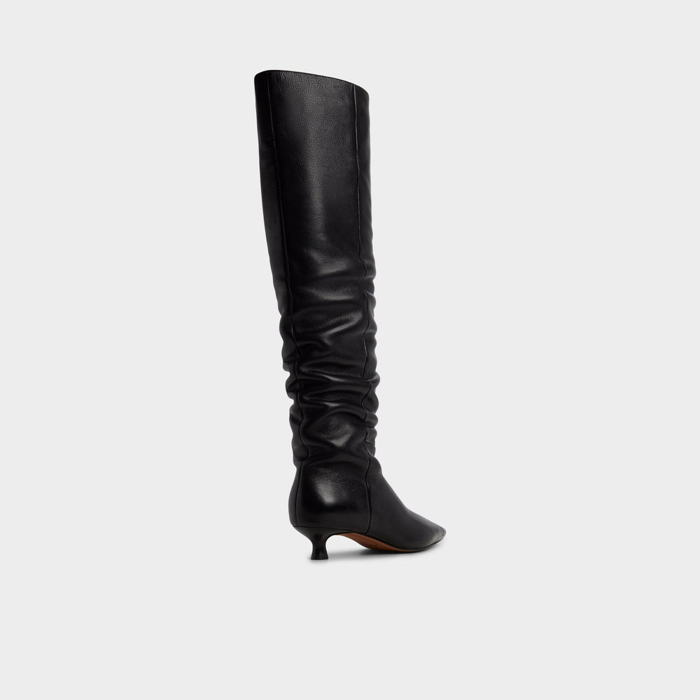 Muttsee Black Women's Tall Boots - Over-the-knee boot Kitten heel