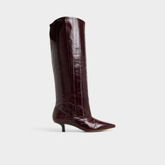 Kitten heel Everose in Bordo - Knee-high boot