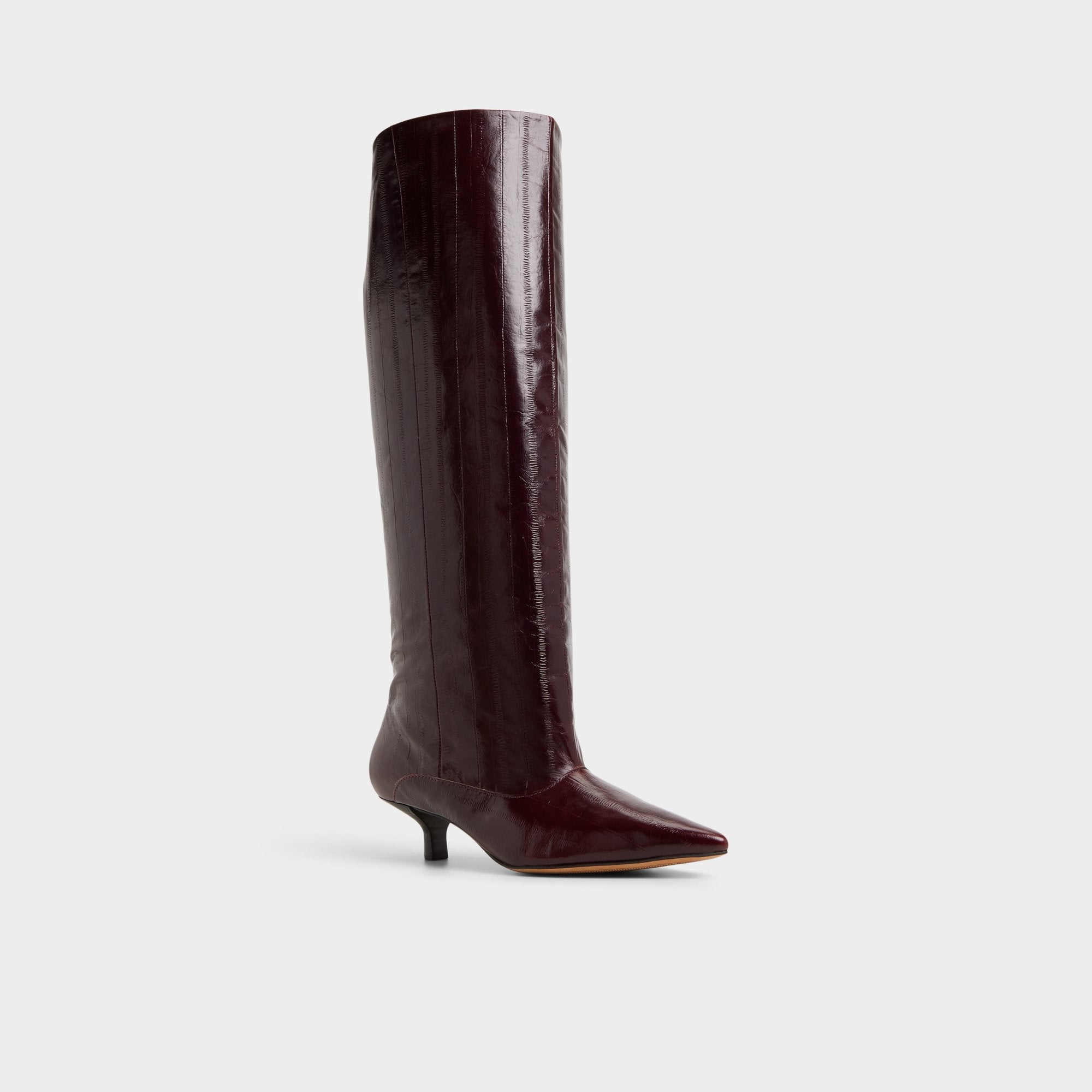 Kitten heel Everose in Bordo - Knee-high boot