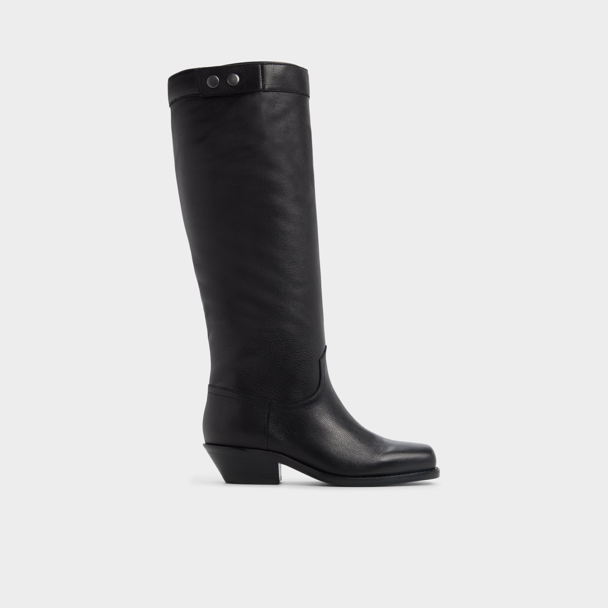 Cup sole Emberlyn in Black - Knee-high western boot
