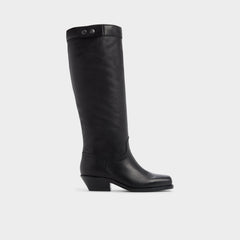 Cup sole Emberlyn in Black - Knee-high western boot