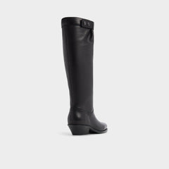Cup sole Emberlyn in Black - Knee-high western boot