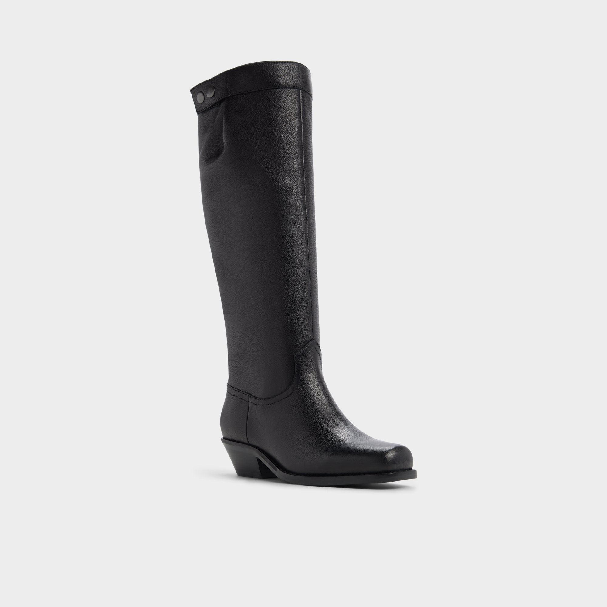 Cup sole Emberlyn in Black - Knee-high western boot