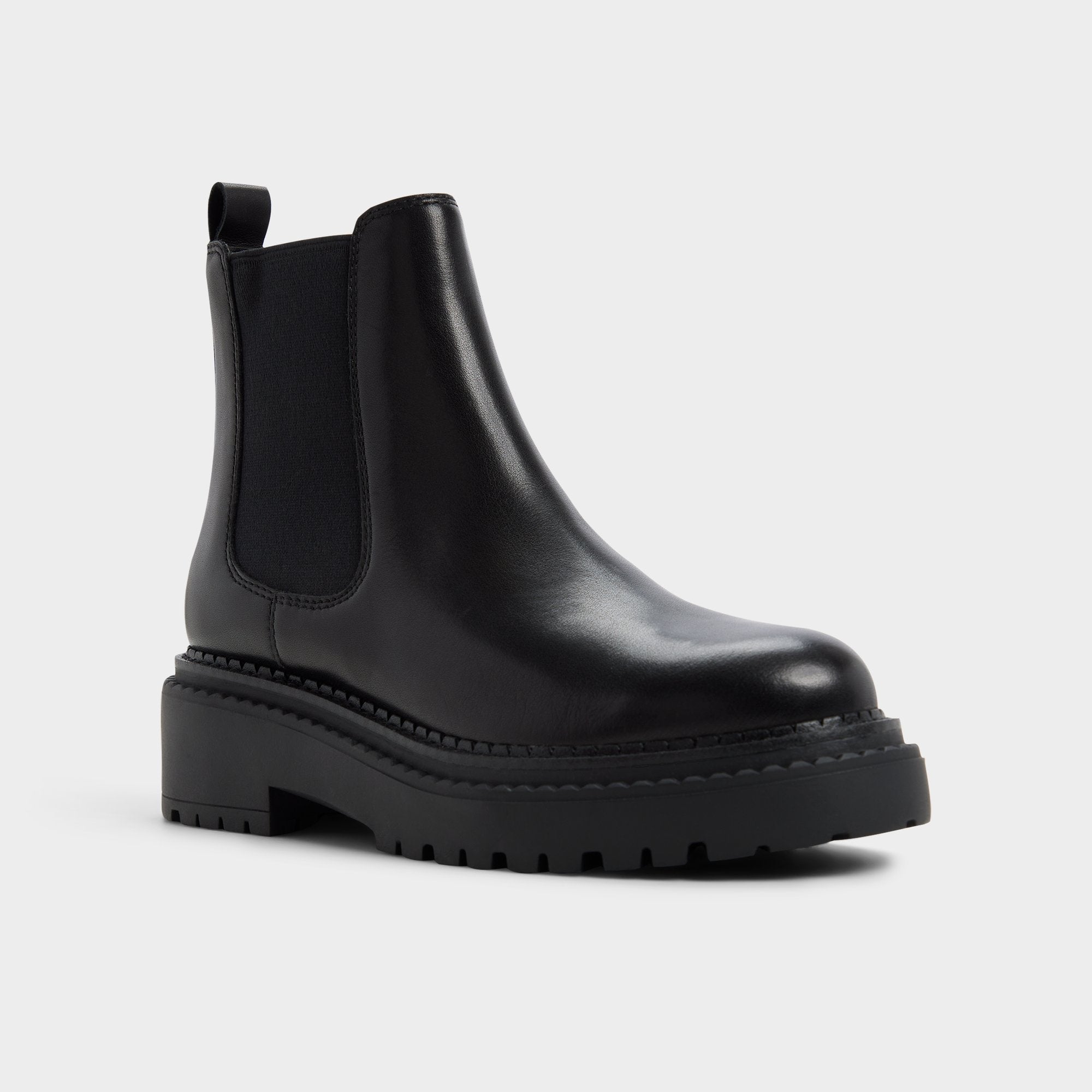 Bestina in Black - Chelsea boot Lug sole