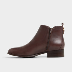 Verity in Dark Brown - Chelsea boot Block heel