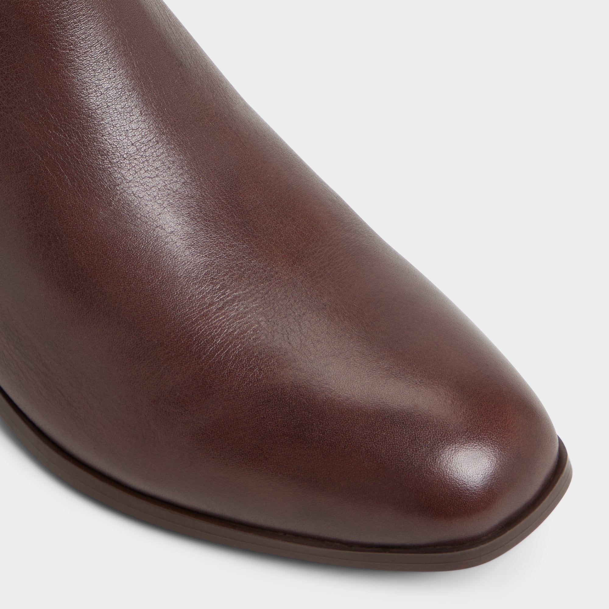 Verity in Dark Brown - Chelsea boot Block heel