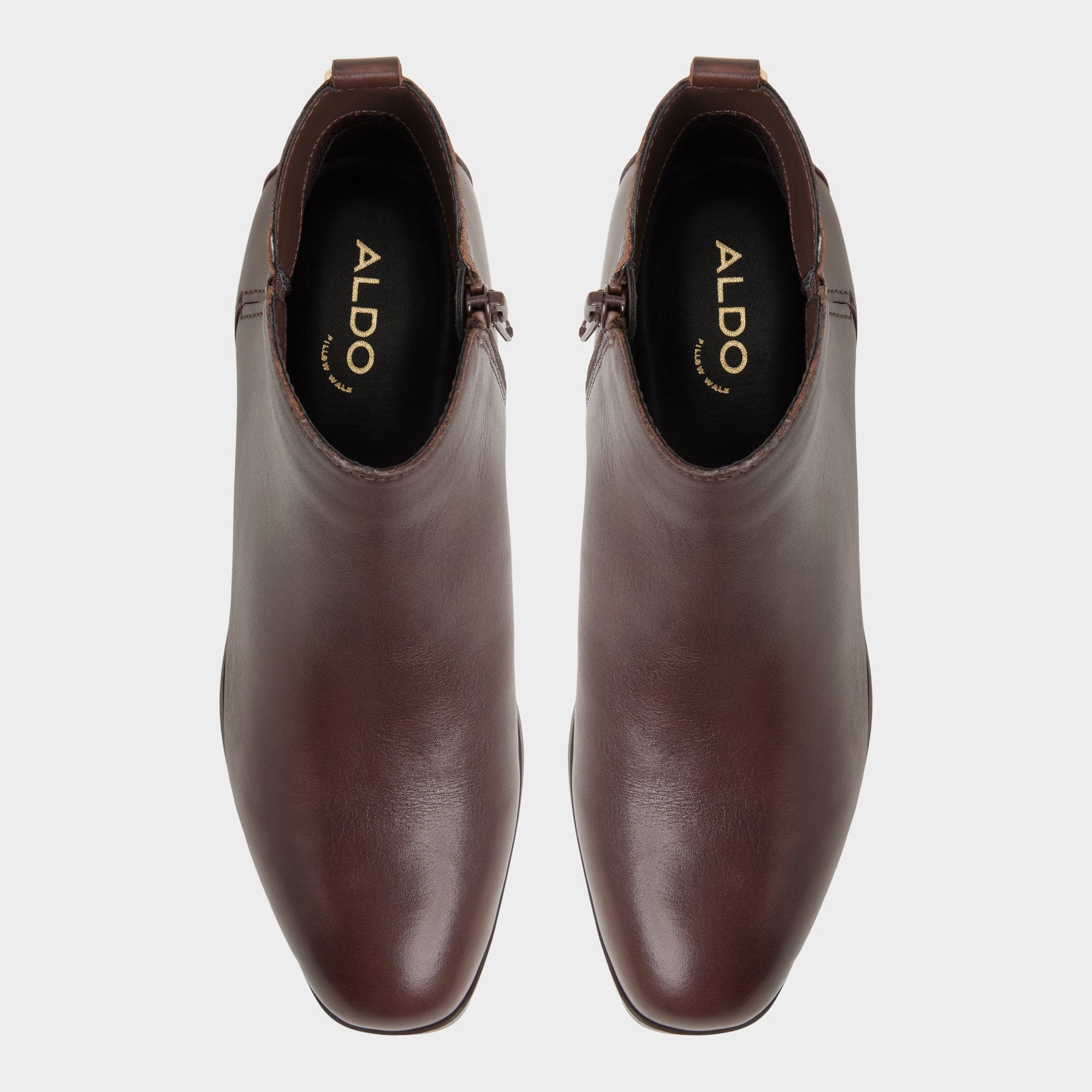 Verity in Dark Brown - Chelsea boot Block heel