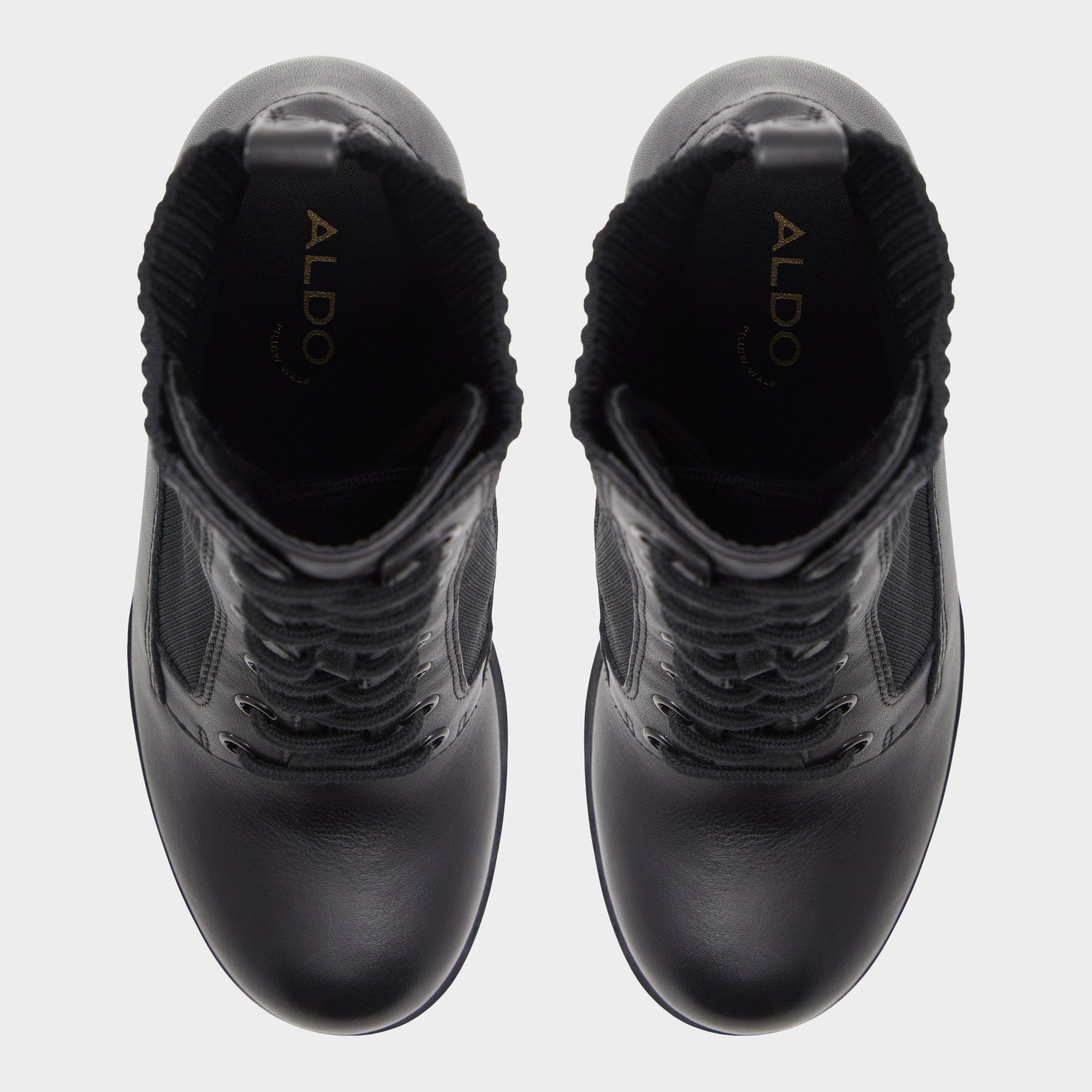 Lug sole Rebellious Black Women's Combat boots - Combat ankle boot