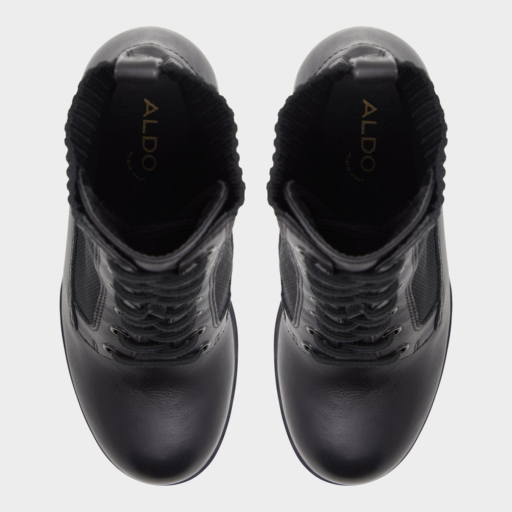 Lug sole Rebellious Black Women's Combat boots - Combat ankle boot