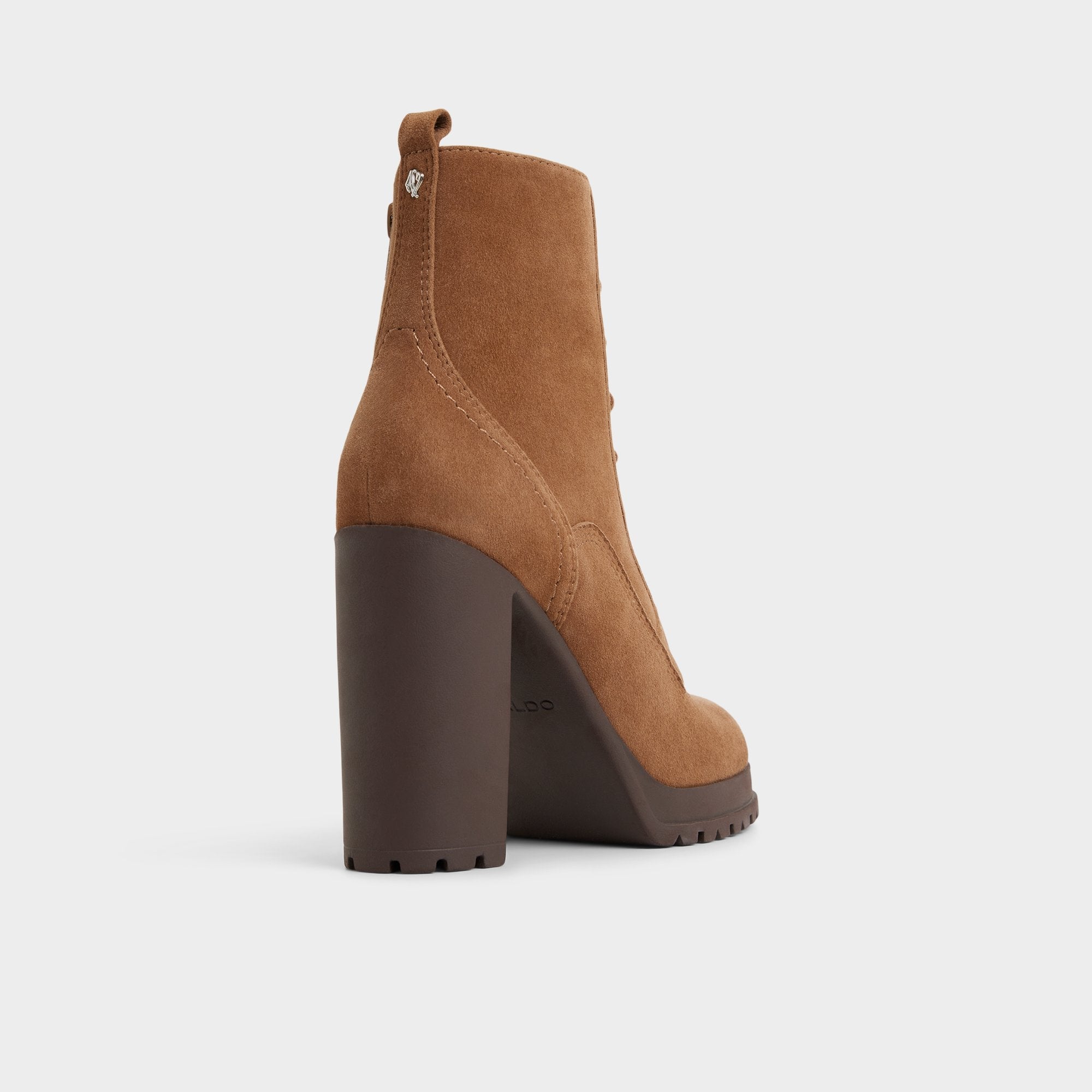 Lug sole Rebelliously in Light Brown - Combat ankle boot