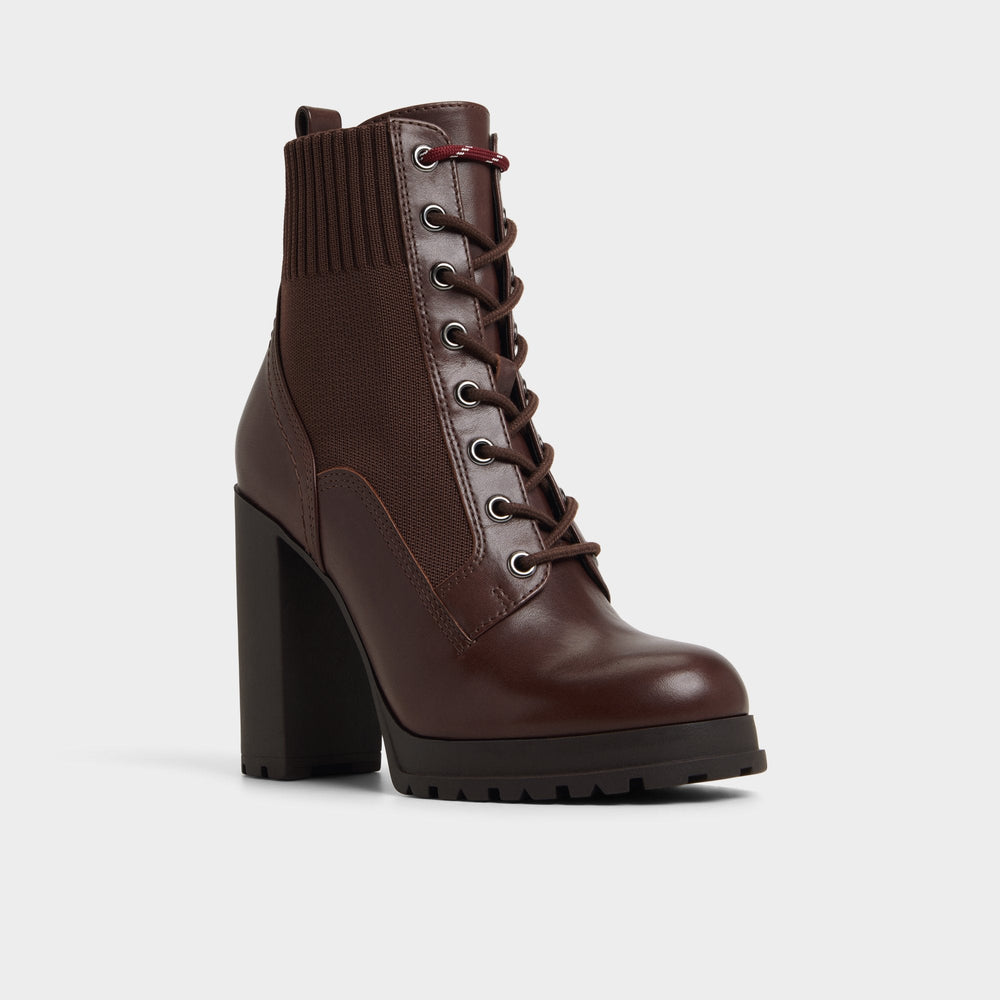 Lug sole Rebellious in Other Brown - Combat ankle boot
