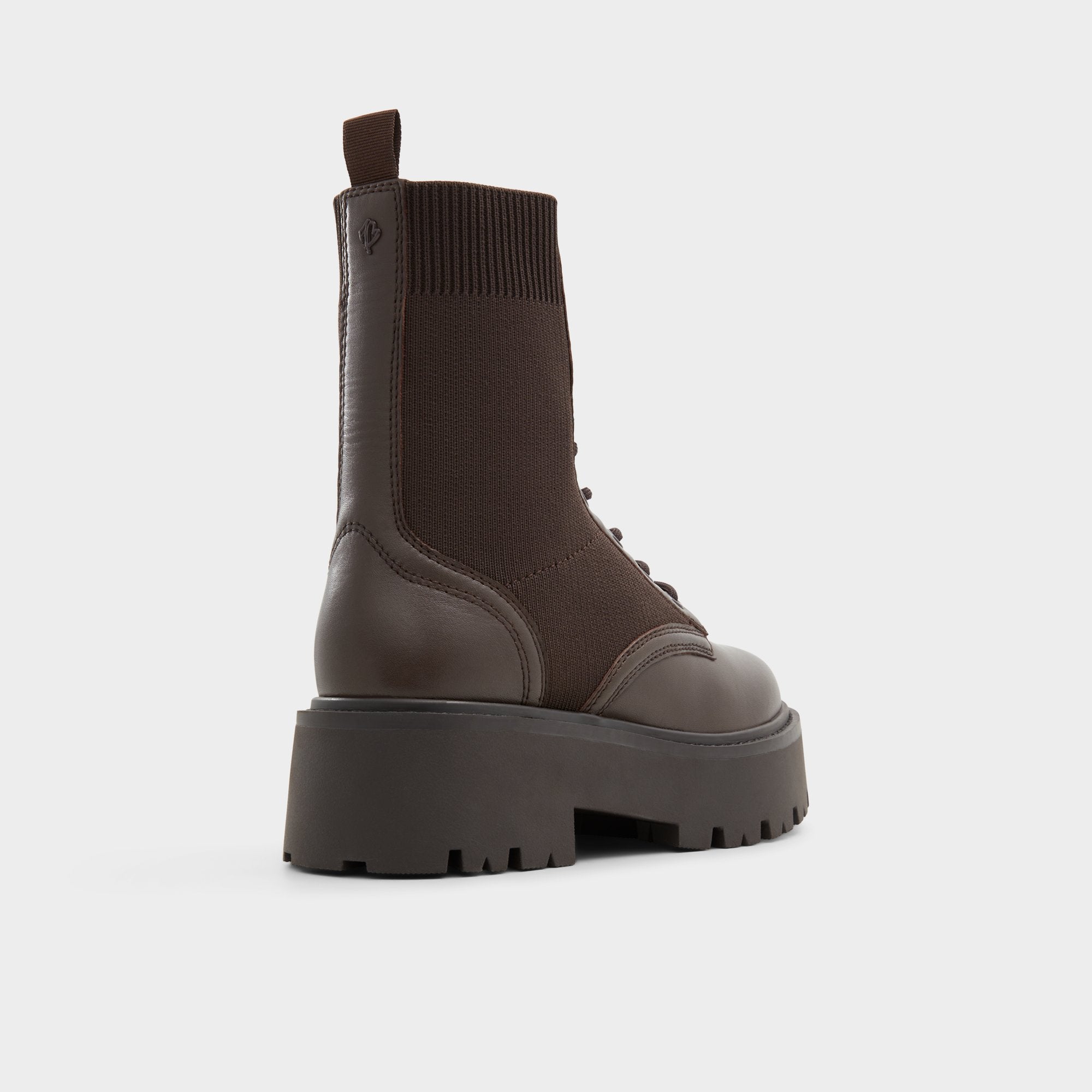 Brown Talaleryknit Brown Overflow Women's Combat boots - Combat ankle boot