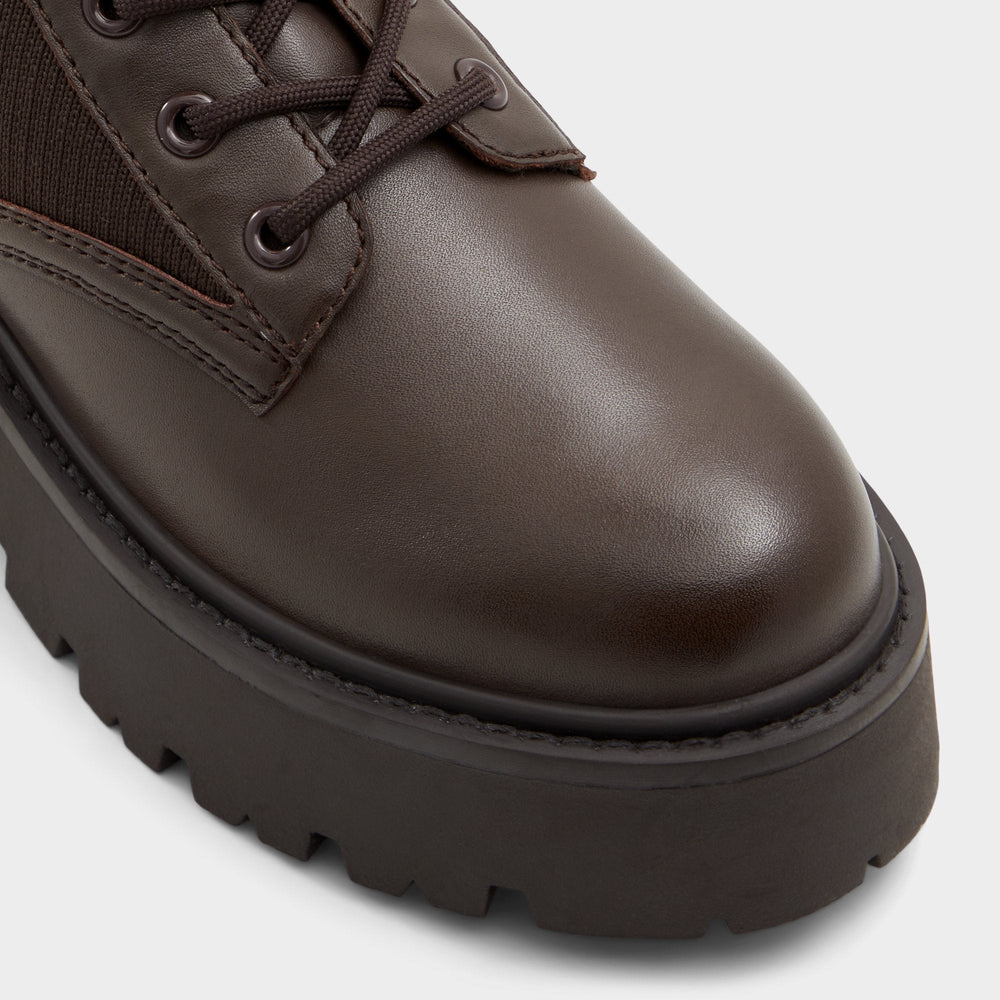 Brown Talaleryknit Brown Overflow Women's Combat boots - Combat ankle boot