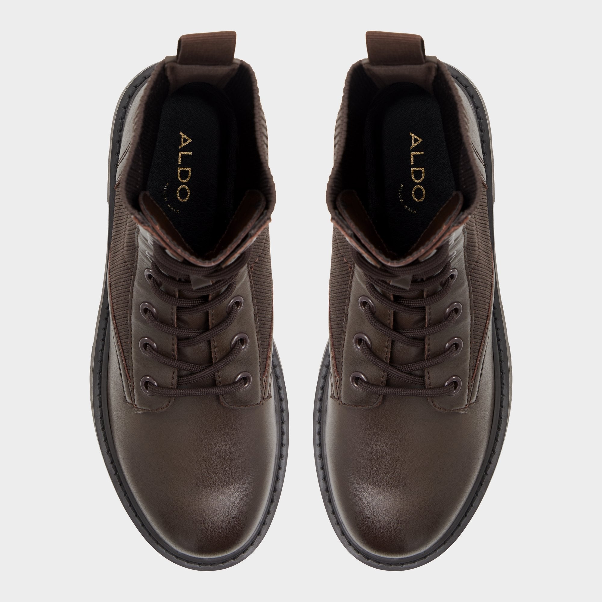 Brown Talaleryknit Brown Overflow Women's Combat boots - Combat ankle boot