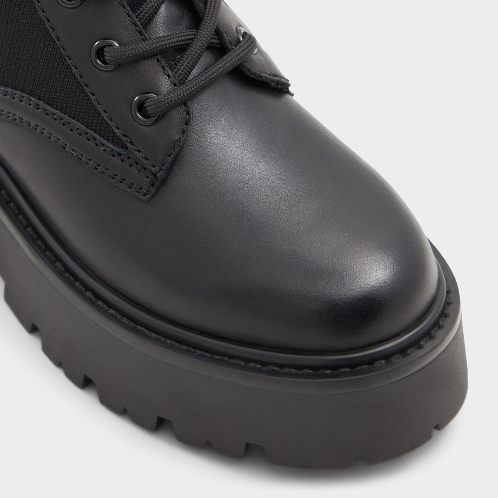 Talaleryknit Black Women's Combat boots - Combat ankle boot Black