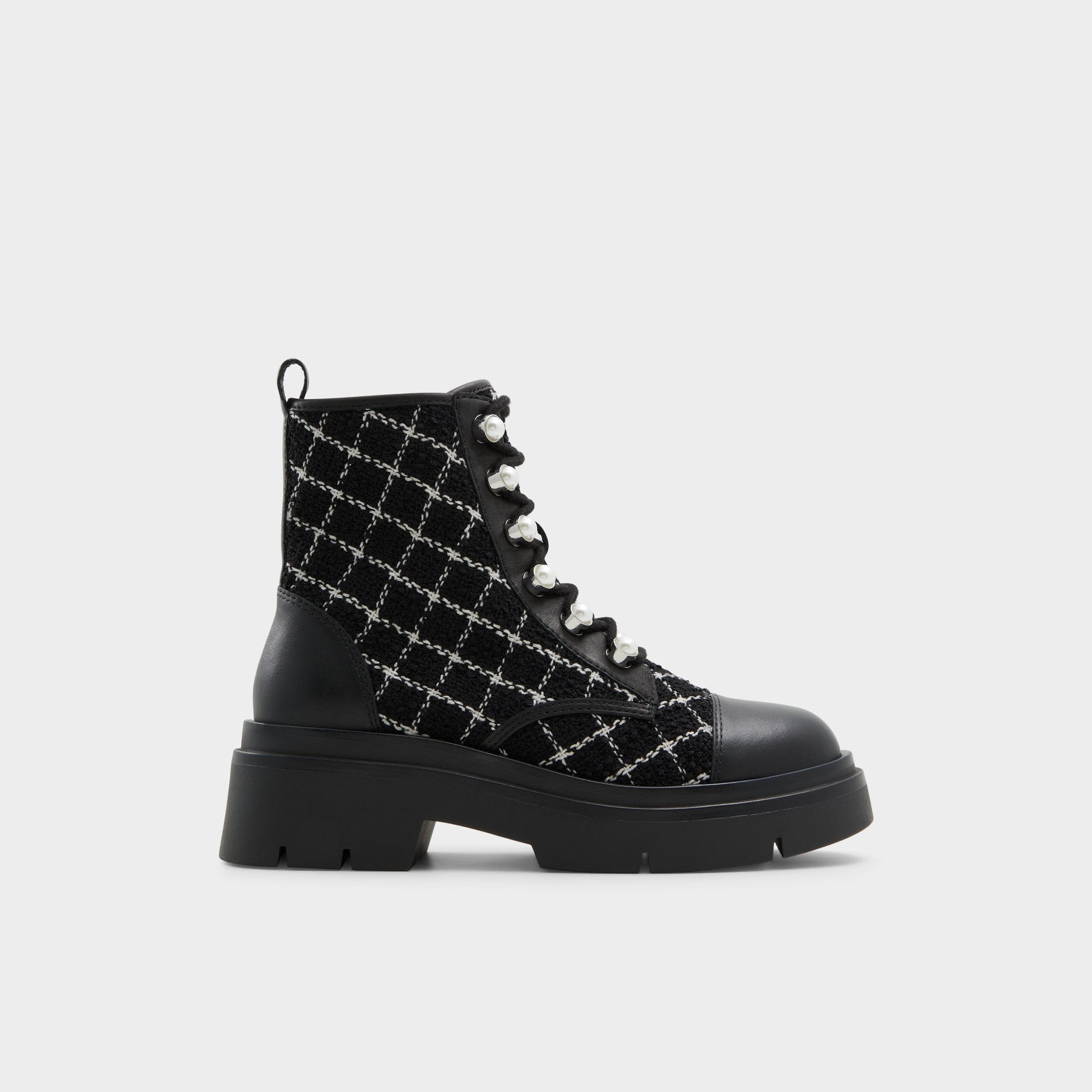 Marthia in Other Black - Combat ankle boot Black