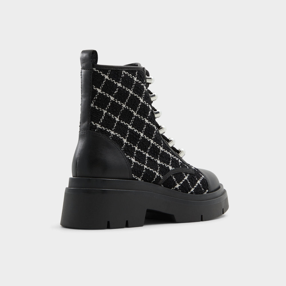 Marthia in Other Black - Combat ankle boot Black