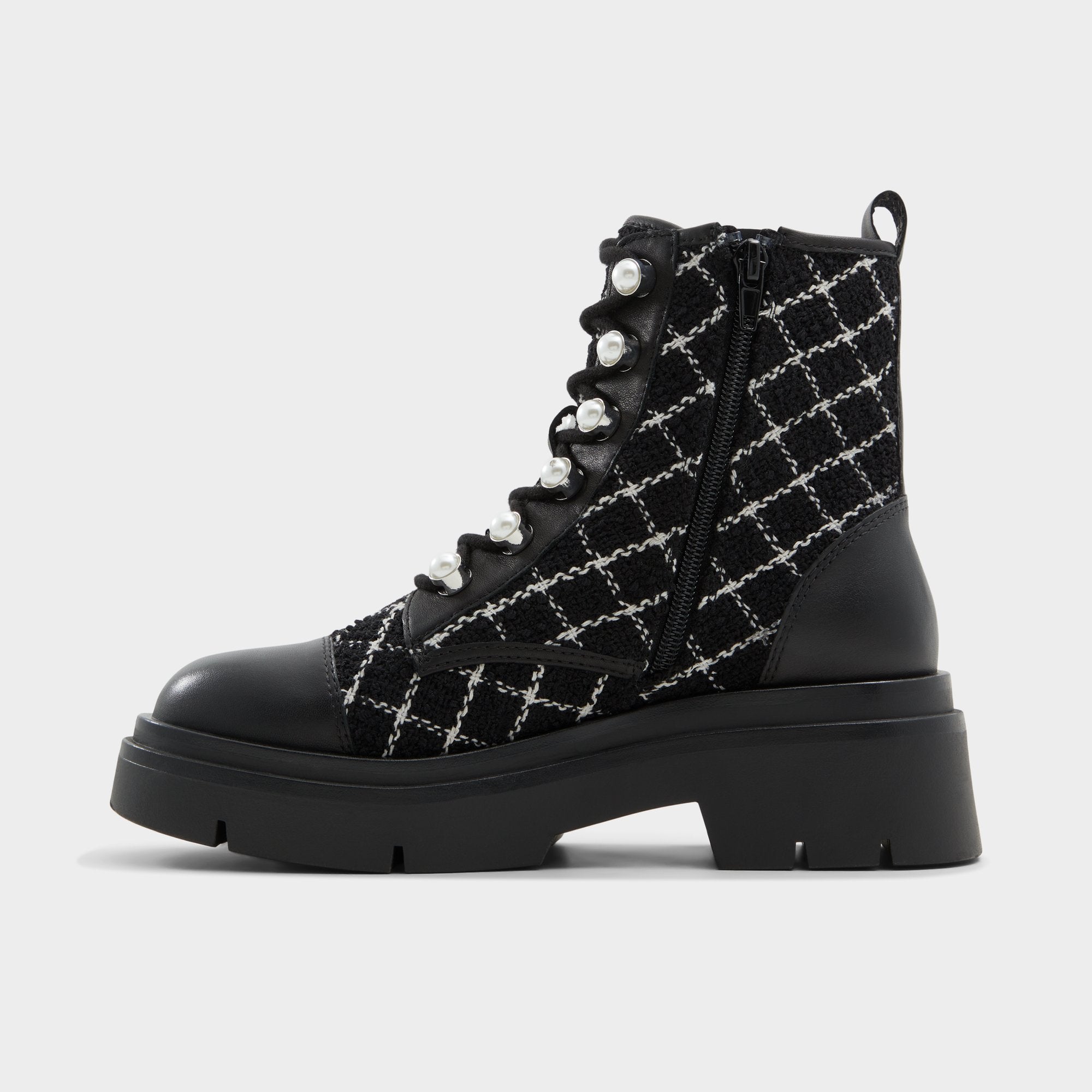 Marthia in Other Black - Combat ankle boot Black