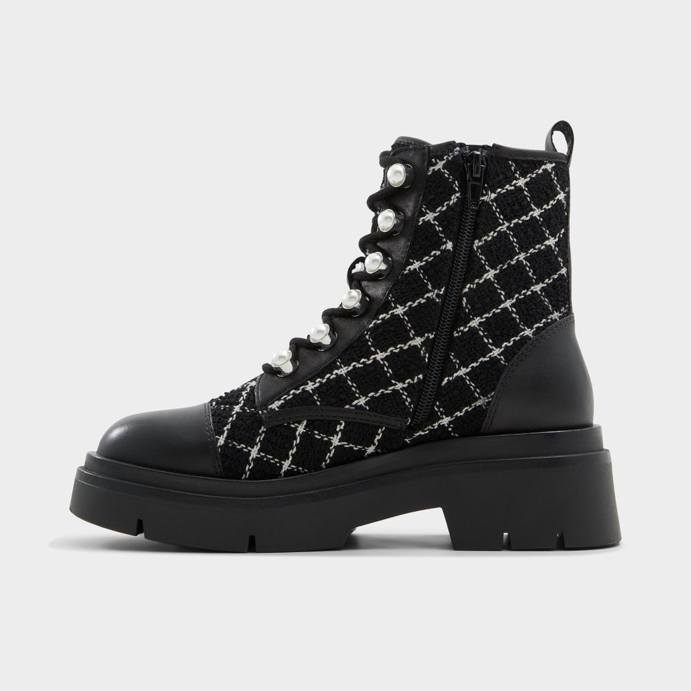 Marthia in Other Black - Combat ankle boot Black