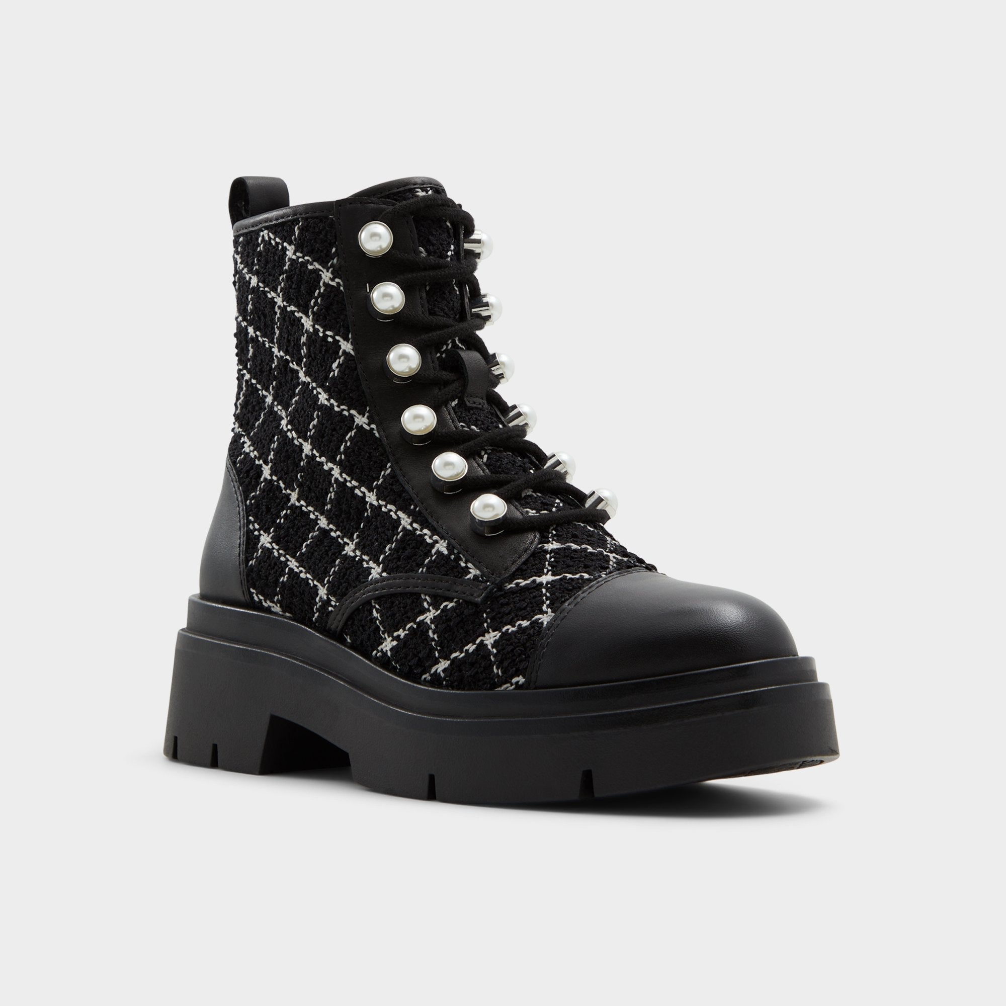 Marthia in Other Black - Combat ankle boot Black