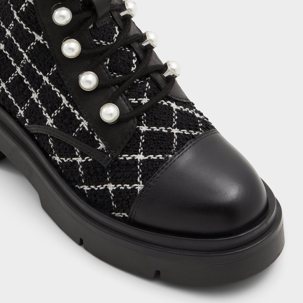 Marthia in Other Black - Combat ankle boot Black
