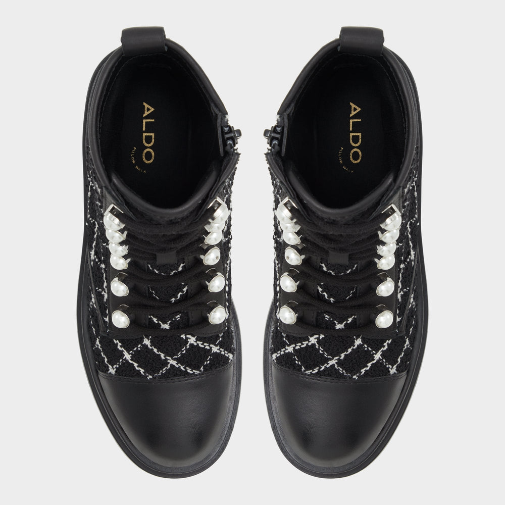 Marthia in Other Black - Combat ankle boot Black