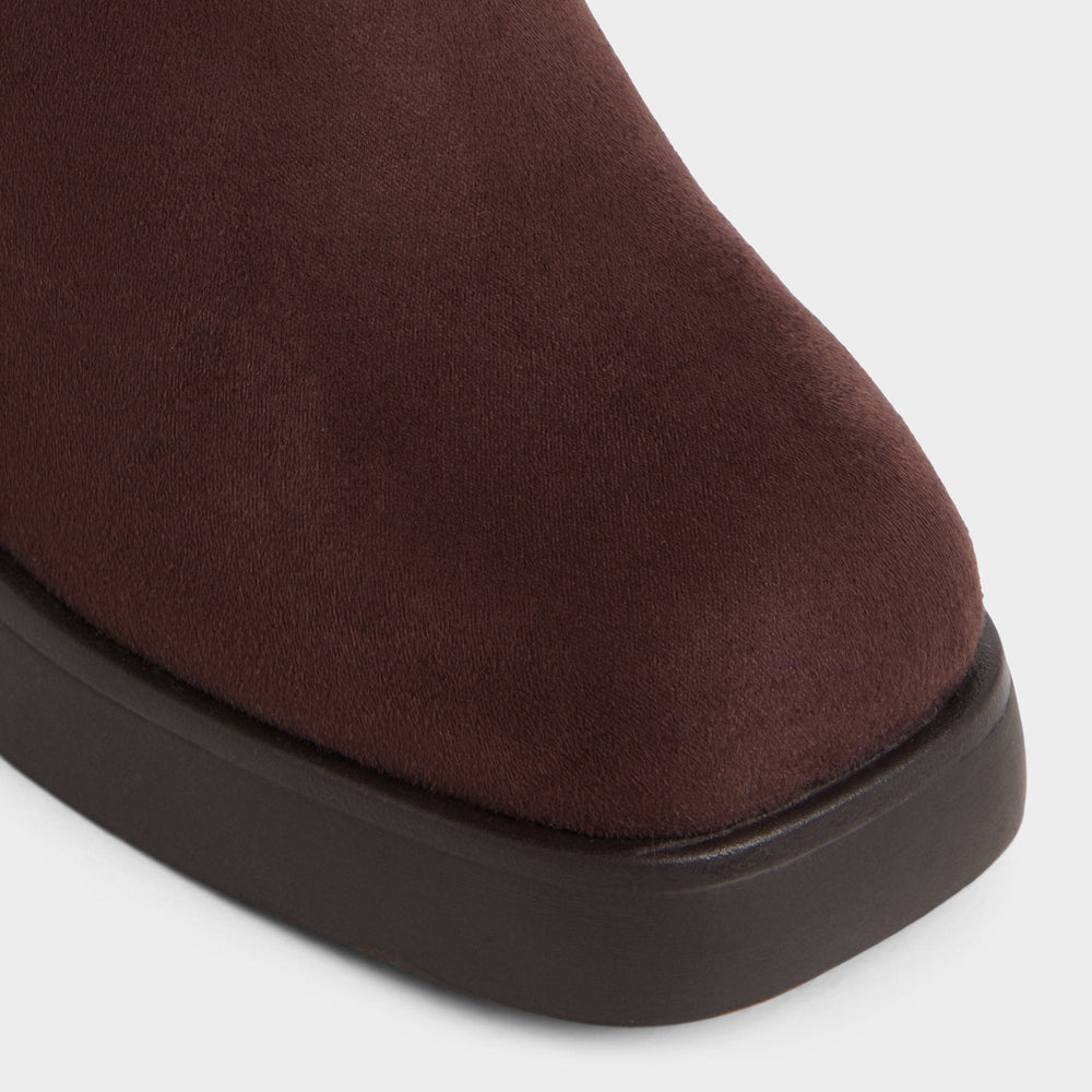 Auster in Dark Brown - Knee-high boot Platform
