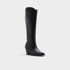 Nevada-wc Black Women's Western - Western knee-high boot Black