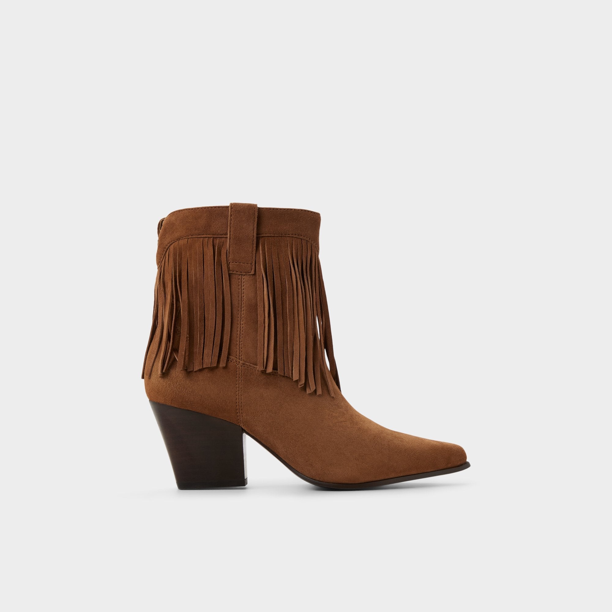 Jollene in Dark Brown - Western boot Block heel