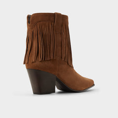 Jollene in Dark Brown - Western boot Block heel