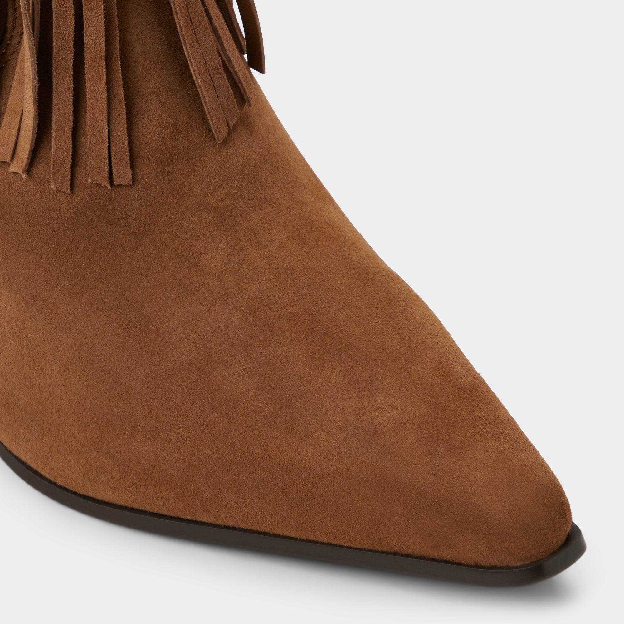 Jollene in Dark Brown - Western boot Block heel