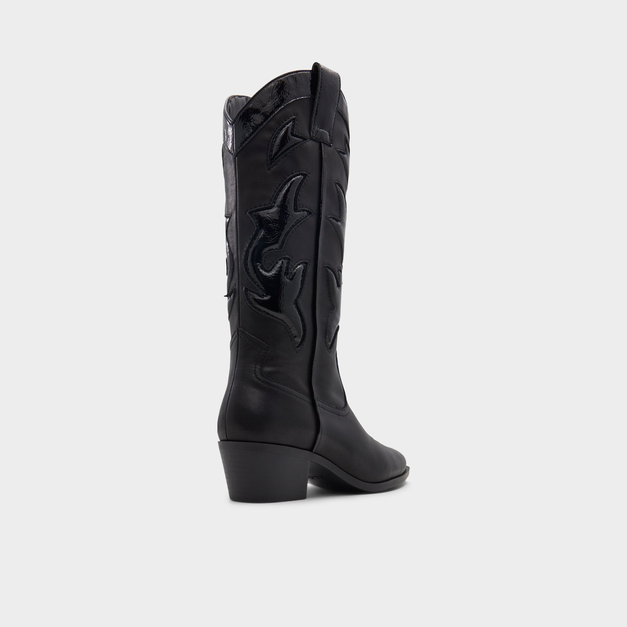 Block heel Nebraska Black Women's Western - Mid-calf western boot
