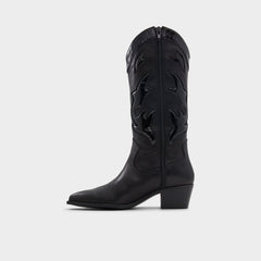 Block heel Nebraska Black Women's Western - Mid-calf western boot