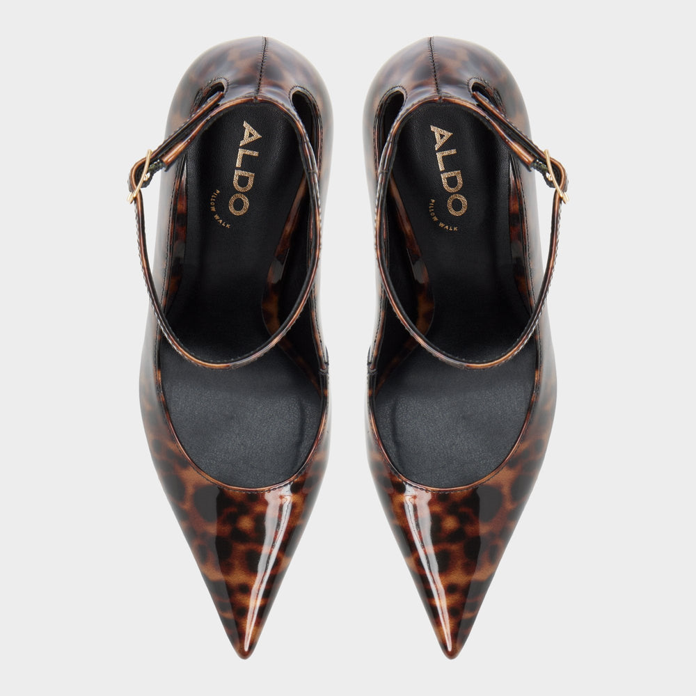 Antigua in Open Brown - Pump Stiletto heel