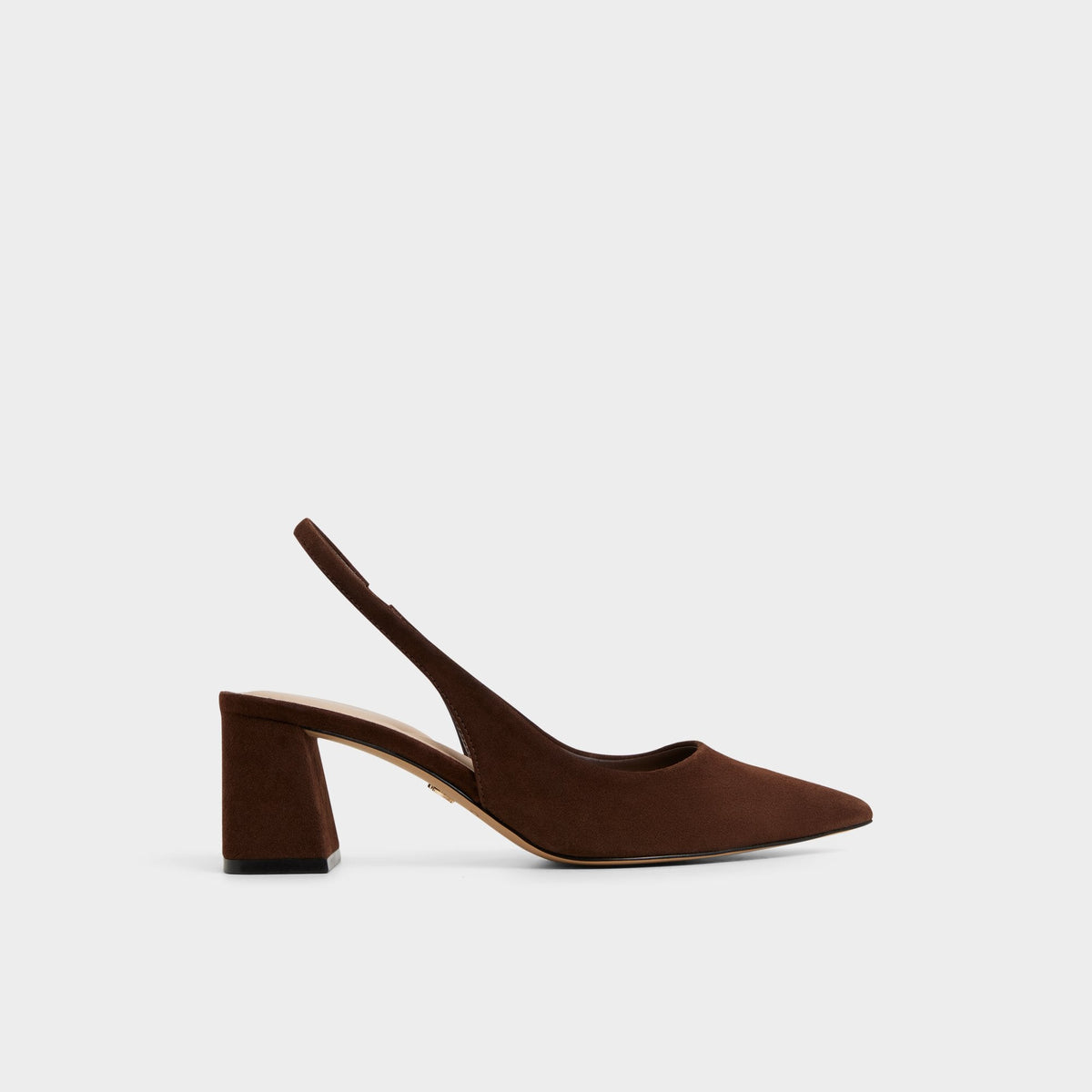 Block heel Uliana in Dark Brown - Slingback heel