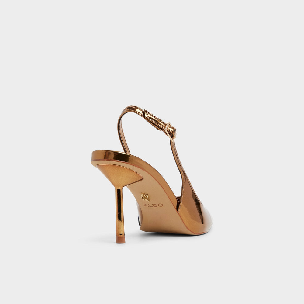 Seralina in Bronze - Slingback heel Stiletto heel