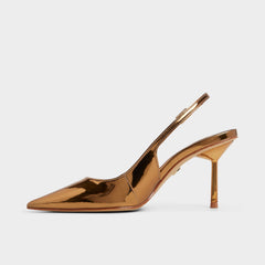 Seralina in Bronze - Slingback heel Stiletto heel