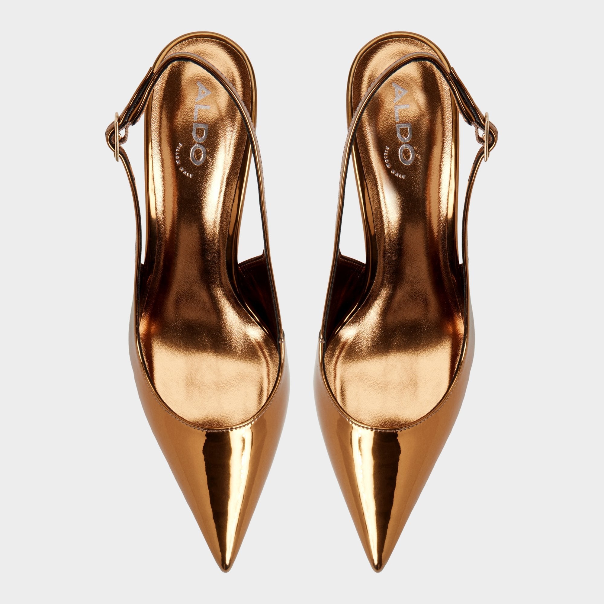 Seralina in Bronze - Slingback heel Stiletto heel