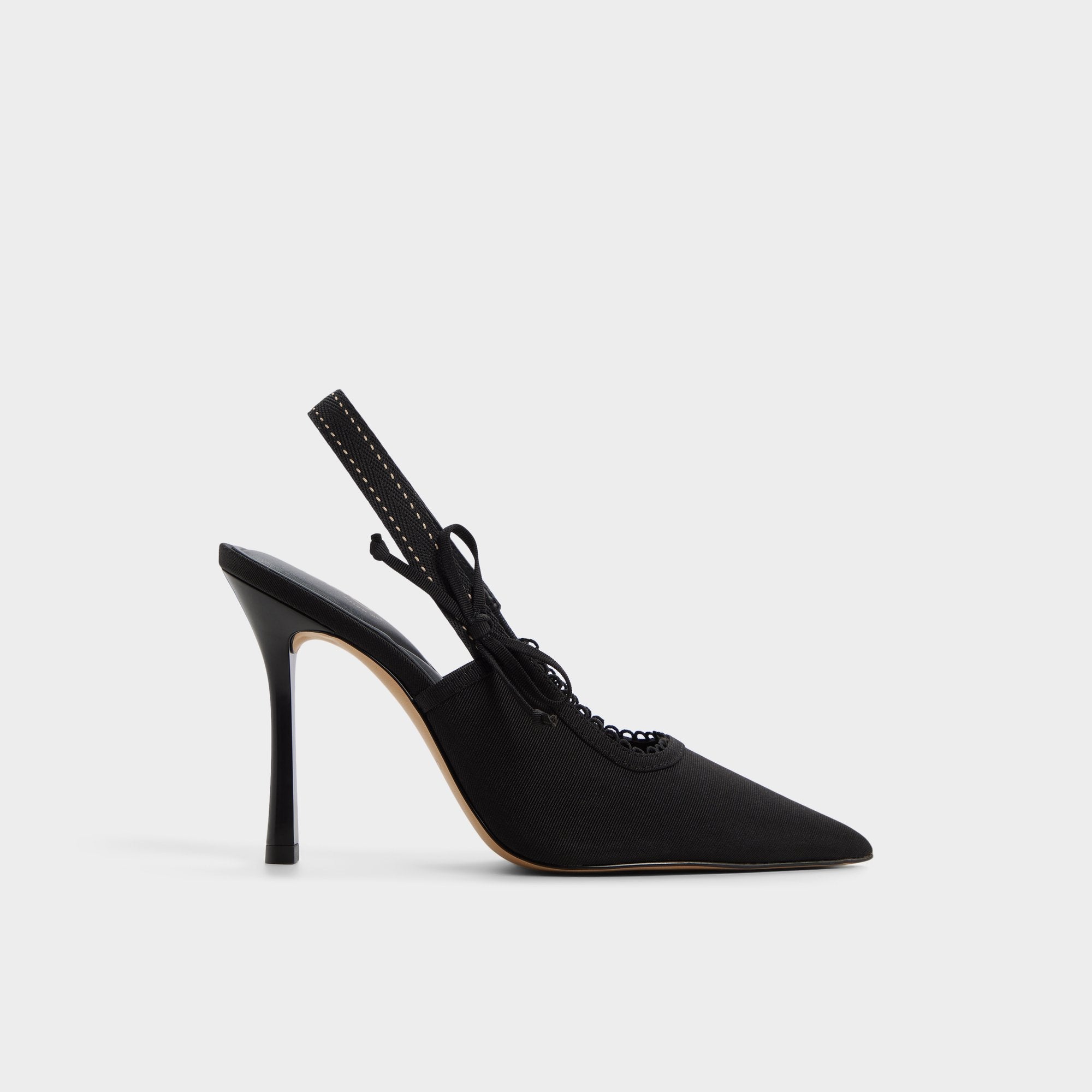Hennie in Other Black - Slingback heel Stiletto heel